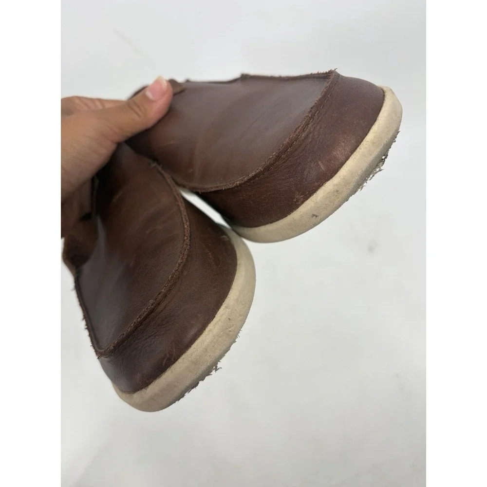 Olukai Nalukai Leather Mens Shoes Size 9.5 Slip On Drop In Casual Brown